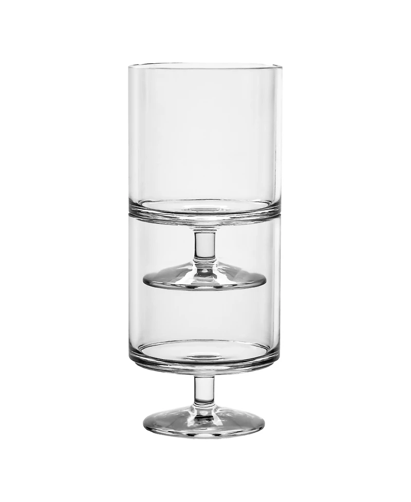 Abode Homewares Stacking Wine Premium Acrylic Goblet Glasses, Set of 6