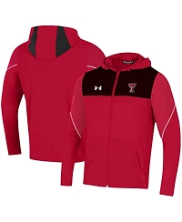 Men's Under Armour Red Texas Tech Raiders 2021 Sideline Warm-Up Full-Zip Hoodie