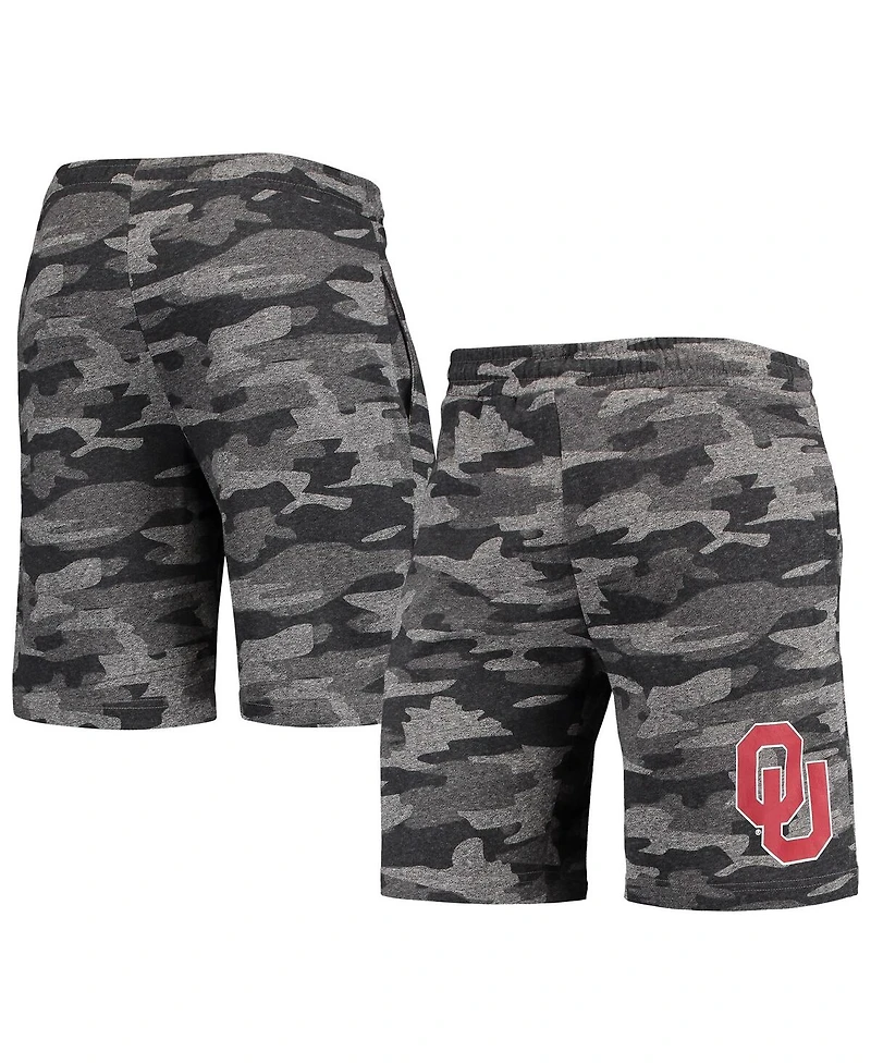 Men's Concepts Sport Charcoal, Gray Oklahoma Sooners Camo Backup Terry Jam Lounge Shorts