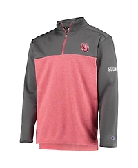 Men's Champion Crimson Oklahoma Sooners Gameday Quarter-Zip Jacket