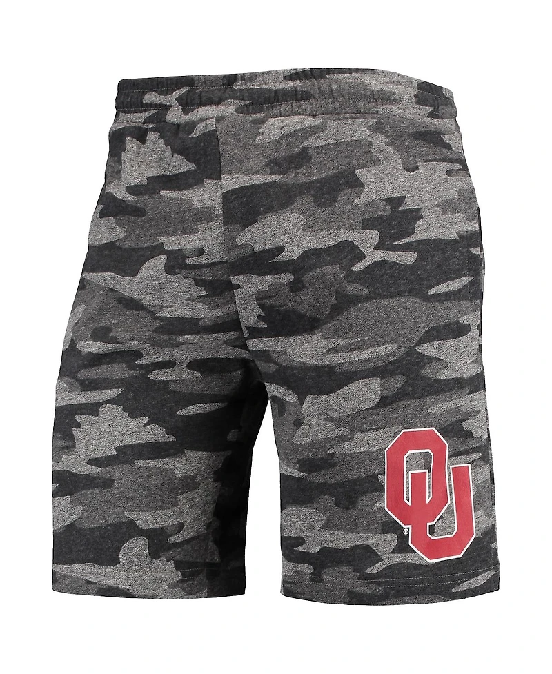 Men's Concepts Sport Charcoal, Gray Oklahoma Sooners Camo Backup Terry Jam Lounge Shorts