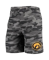 Men's Concepts Sport Charcoal, Gray Iowa Hawkeyes Camo Backup Terry Jam Lounge Shorts