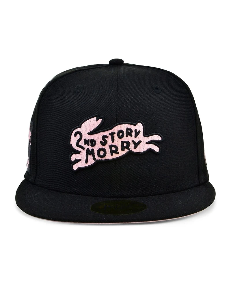 Men's Physical Culture Black Second Story Morrys Black Fives Fitted Hat