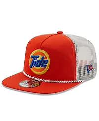 Men's New Era Orange, White Erik Jones Golfer Snapback Adjustable Hat