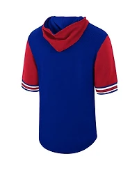 Men's Mitchell & Ness Royal Philadelphia 76ers Hardwood Classics Buzzer Beater Mesh Pullover Hoodie