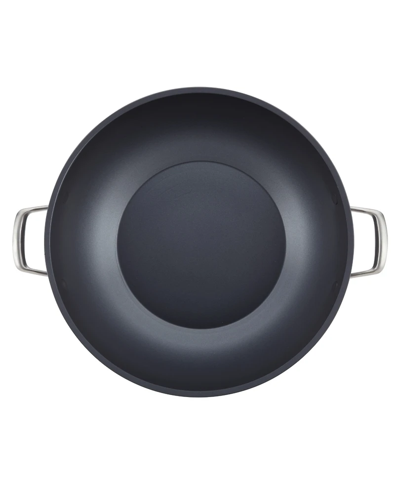 Anolon Accolade Forged Hard-Anodized Nonstick Wok with Lid, 13.5-Inch, Moonstone
