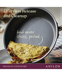 Anolon Accolade Forged Hard-Anodized Nonstick Frying Pan Set, 2-Piece, Moonstone