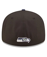 Men's New Era Black and Navy Seattle Seahawks 2022 Nfl Draft Low Profile 59FIFTY Fitted Hat