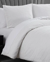 Vera Wang Abstract Crinkle 3-Pc. Duvet Cover Set