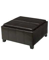 Mansfield Contemporary Tray Top Storage Ottoman