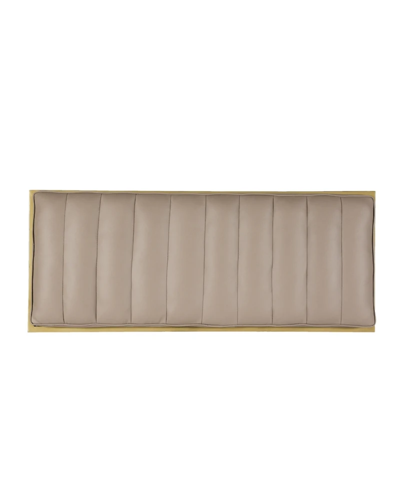 Riebe Contemporary Handmade Channel Stitch Ottoman Bench