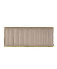 Riebe Contemporary Handmade Channel Stitch Ottoman Bench