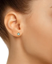 Labradorite Stud Earrings 14k Gold (Also Onyx & Turquoise)