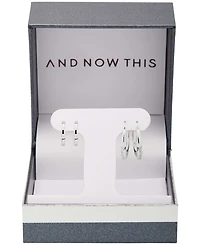 Women's Crystal Hoop Earrings Set