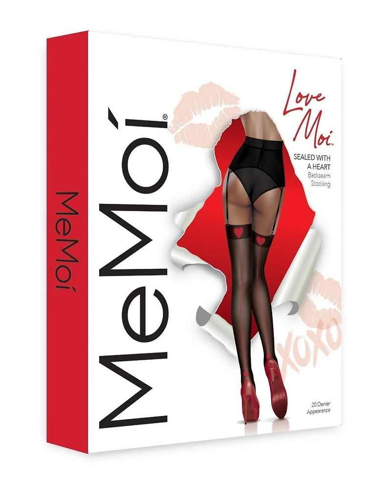 MeMoi Women's Heart Backseam Stockings