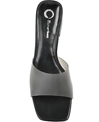 Journee Collection Women's Jaydin Vinyl Block Heel Sandals
