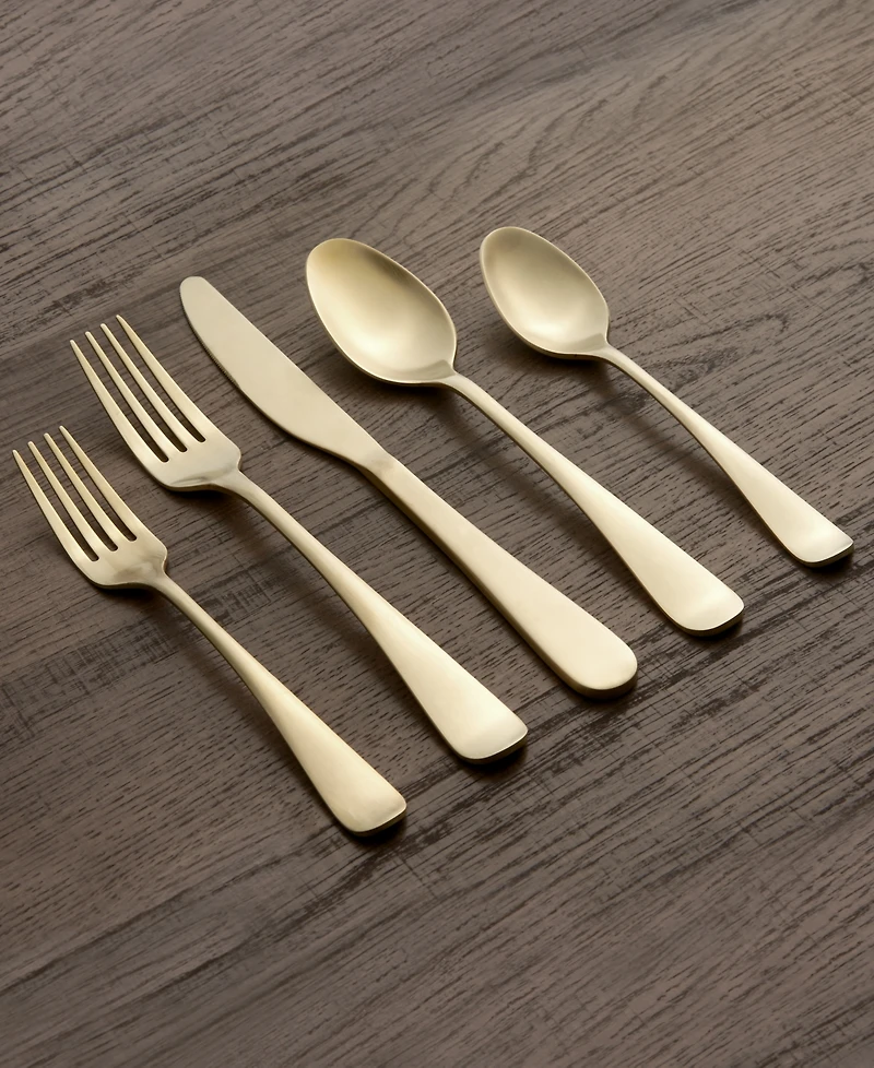 Cambridge Silversmiths Rhiannon Champagne Satin 20-Piece Flatware Set, Service for 4