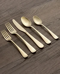 Cambridge Silversmiths Rhiannon Champagne Satin 20-Piece Flatware Set, Service for 4