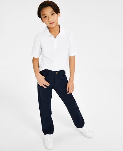 Nautica Big Boys Uniform Quick Dry Short Sleeve Performance Stretch Polo
