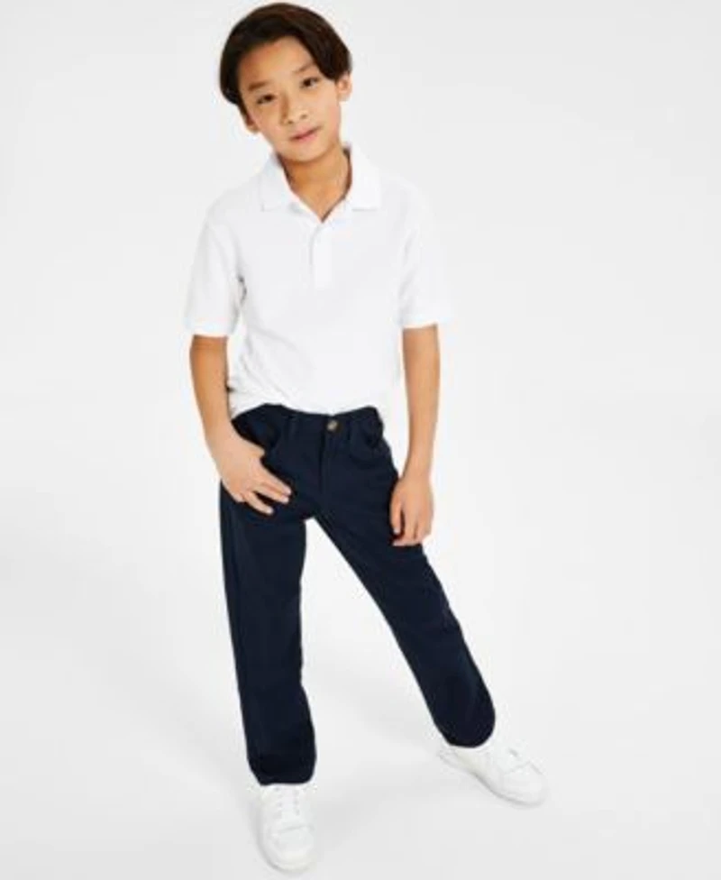 Nautica Big Boys Stretch Double Pique Polo 5 Pocket Twill Pants Separates