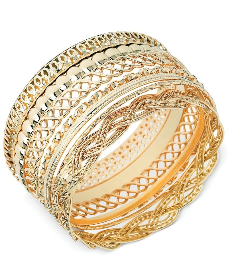 Guess Textured Bangle Bracelet Set