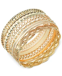 Guess Textured Bangle Bracelet Set