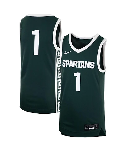 Big Boys Nike #1 Green Michigan State Spartans Team Replica Basketball Jersey