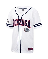 Men's Colosseum White and Navy Gonzaga Bulldogs Free Spirited Baseball Jersey