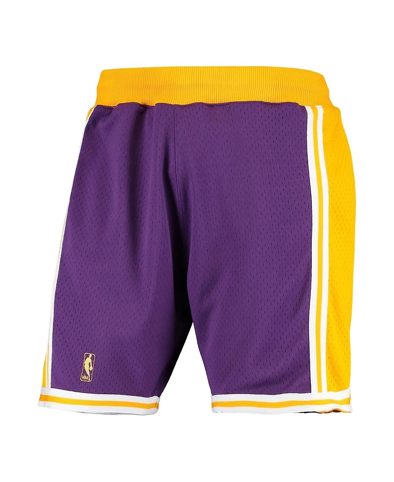 Men's Mitchell & Ness Purple Los Angeles Lakers 1996-1997 Hardwood Classics Throwback Authentic Shorts