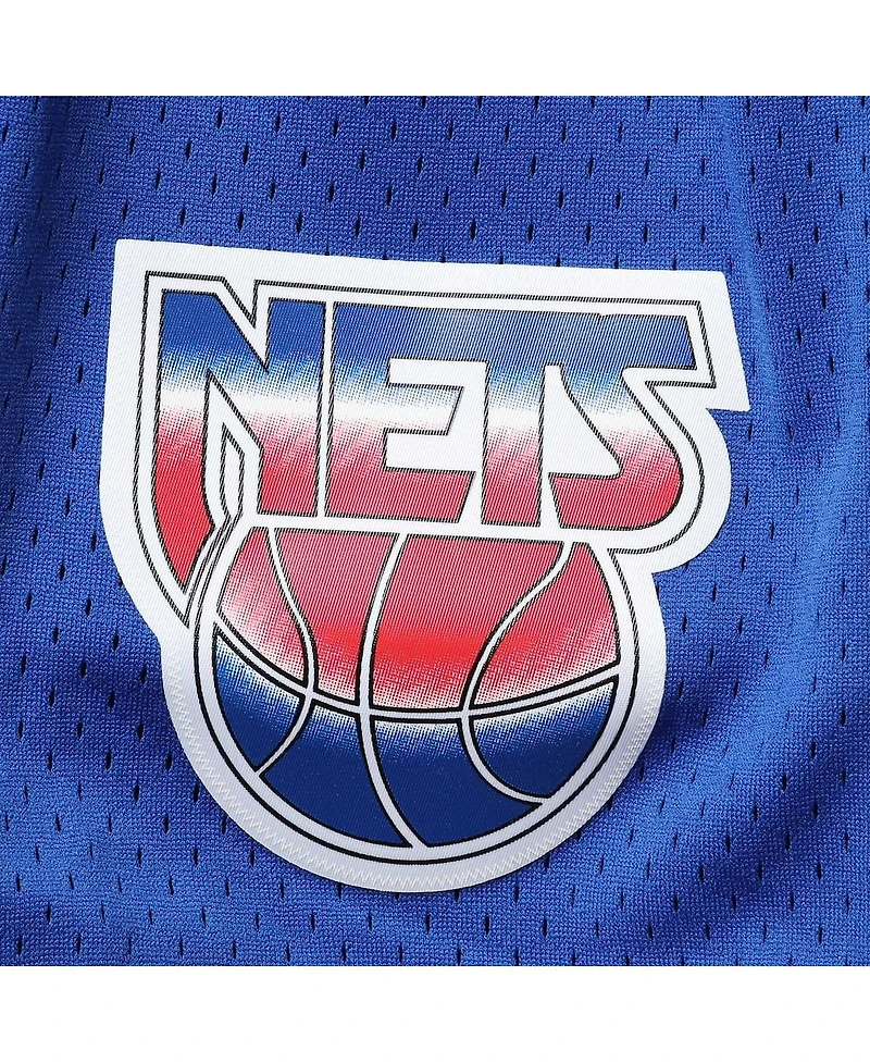 Men's Mitchell & Ness Blue New Jersey Nets Hardwood Classics Primary Logo Swingman Shorts
