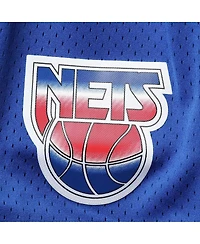 Men's Mitchell & Ness Blue New Jersey Nets Hardwood Classics Primary Logo Swingman Shorts
