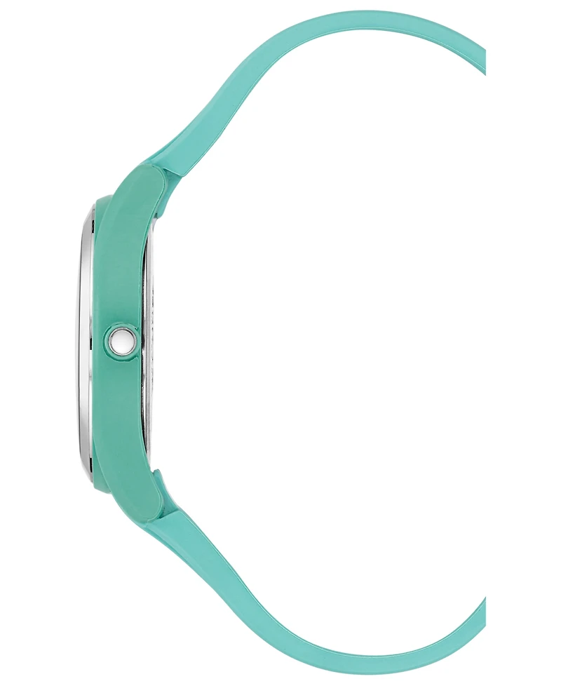 Anne Klein Women's Pastel Green Solar Ocean Work Plastic Metal Watch, 38.5mm