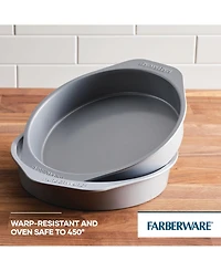 Farberware GoldenBake Bakeware Nonstick Round Cake Pan Set, 2-Piece, Gray