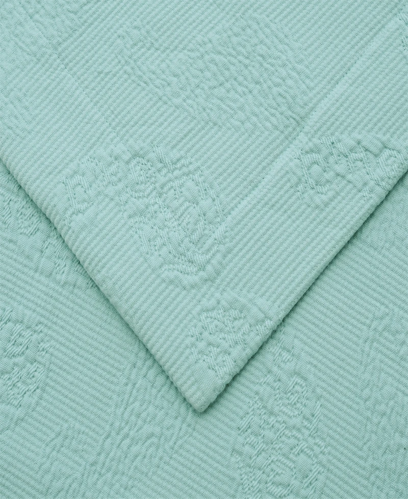 Superior 100% Cotton Paisley Matelasse All-Season -Piece Coverlet Set