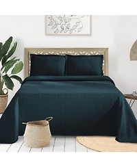 Superior 100% Cotton Fleur De Lis Medallion All-Season -Piece Coverlet Set