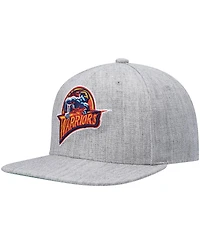 Men's Mitchell & Ness Heathered Gray Golden State Warriors Hardwood Classics Team 2.0 Snapback Hat