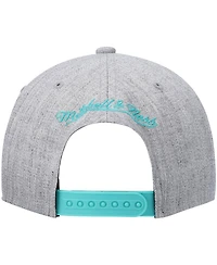 Men's Mitchell & Ness Heathered Gray San Antonio Spurs Hardwood Classics Team 2.0 Snapback Hat