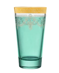 Lorren Home Trends Highball 6 Piece Gold Band Glass Set