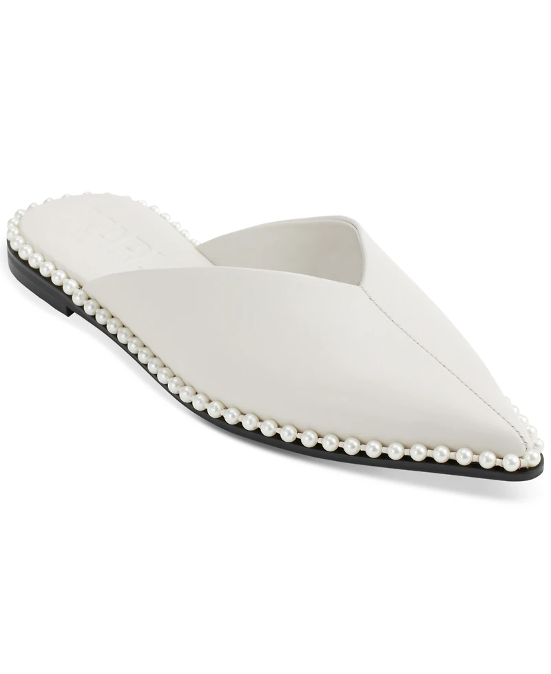 Karl Lagerfeld Paris Women's Vyra Studded Mule Flats
