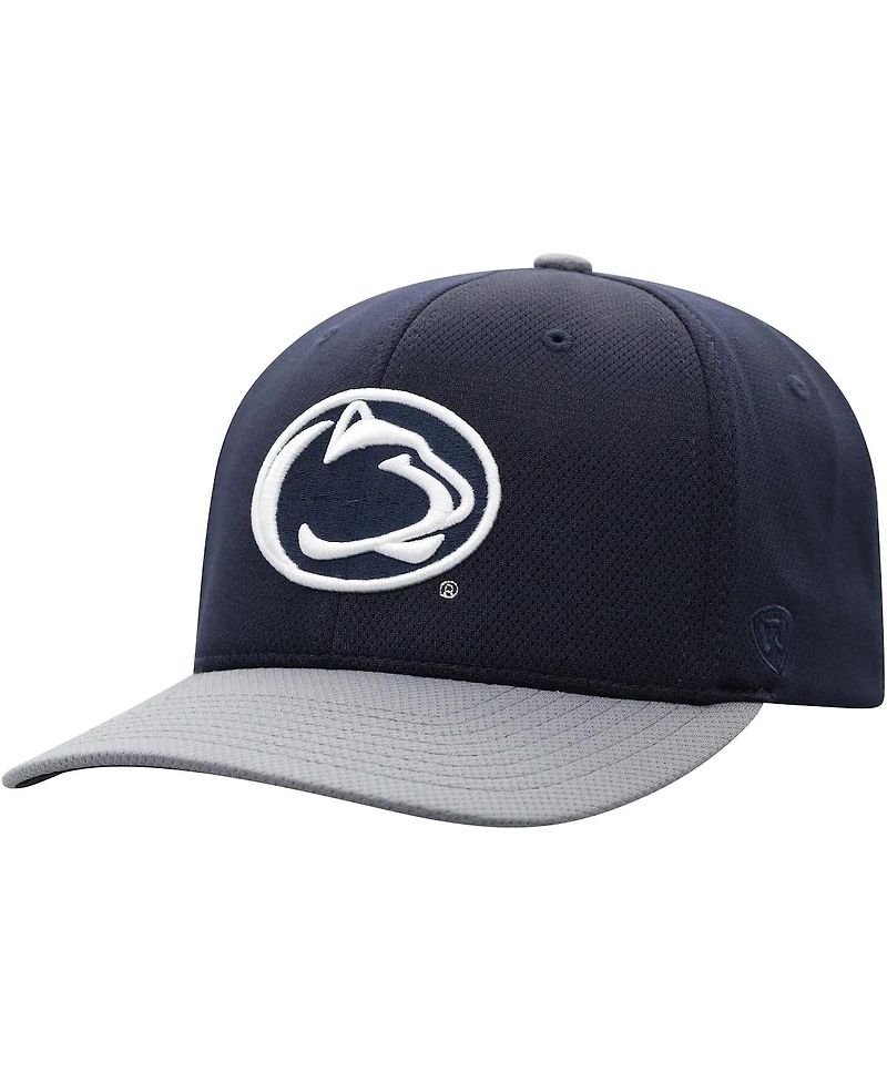 Men's Top of the World Navy, Gray Penn State Nittany Lions Two-Tone Reflex Hybrid Tech Flex Hat