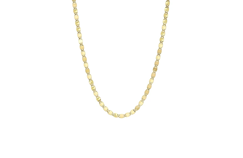 14k Gold Mirror Chain Necklace