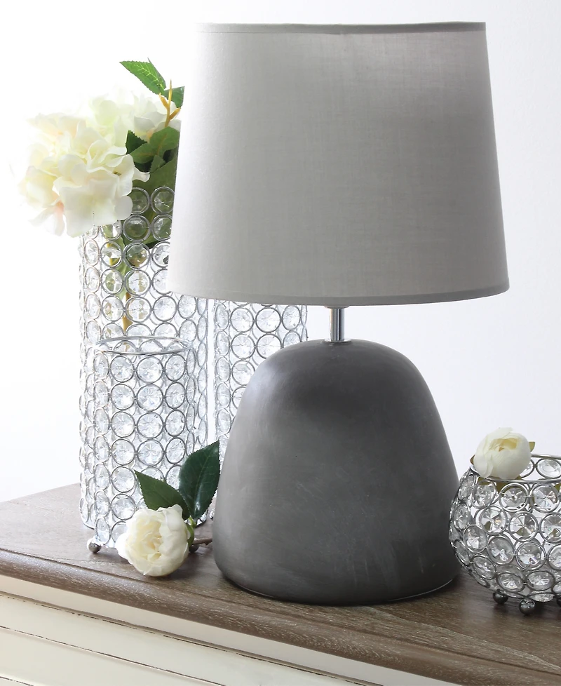 Simple Designs Round Concrete Table Lamp