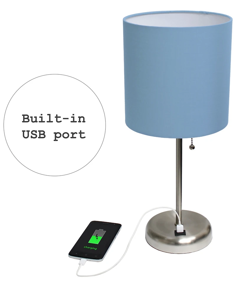 LimeLights Stick Lamp with Usb Charging Port