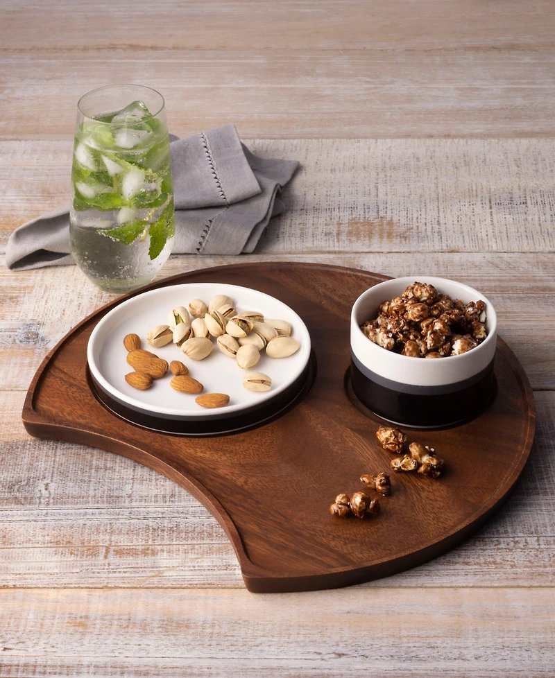 Noritake Kona Wood Crescent Serving Tray, 13"