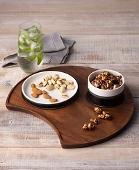 Noritake Kona Wood Crescent Serving Tray, 13"