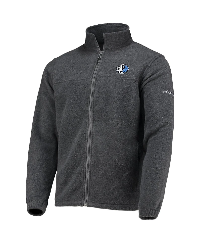 Men's Columbia Dallas Mavericks Heathered Charcoal Flanker Full-Zip Jacket