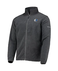 Men's Columbia Dallas Mavericks Heathered Charcoal Flanker Full-Zip Jacket