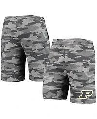 Men's Concepts Sport Charcoal, Gray Purdue Boilermakers Camo Backup Terry Jam Lounge Shorts