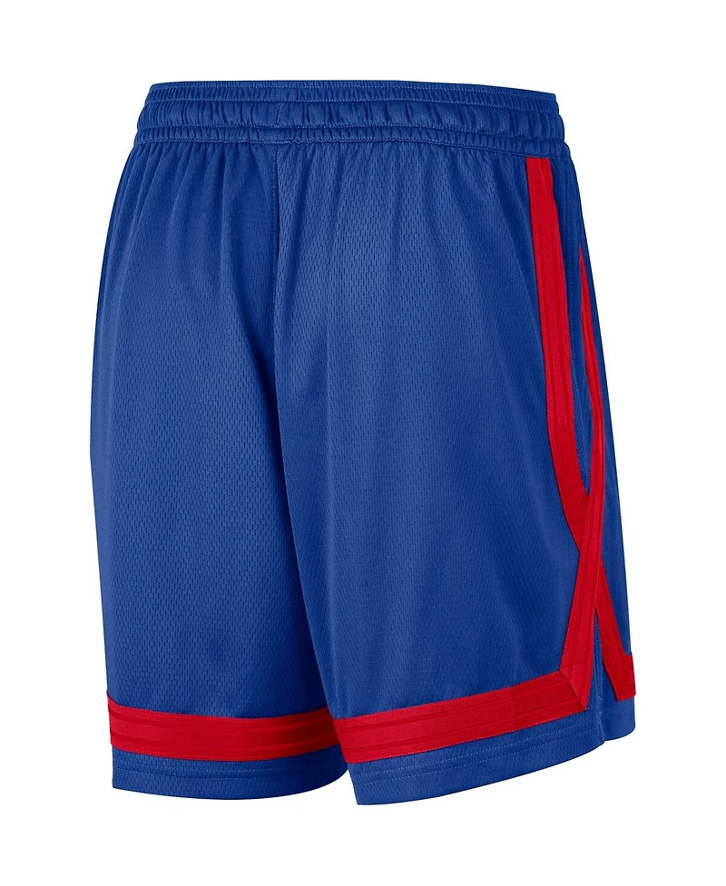 Women's Nike Royal Philadelphia 76ers Crossover Performance Shorts