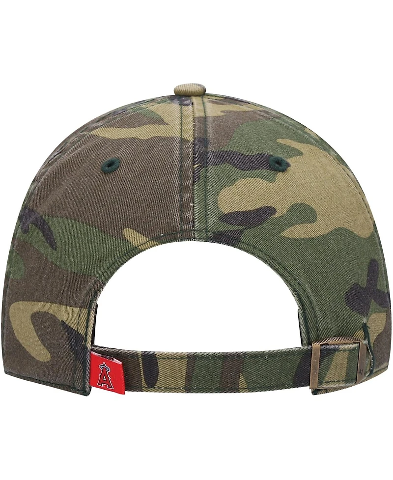 Men's '47 Camo Los Angeles Angels Team Clean Up Adjustable Hat